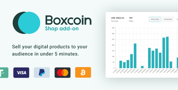 Loja – comércio eletrônico para vender produtos digitais – Boxcoin Shop Addon