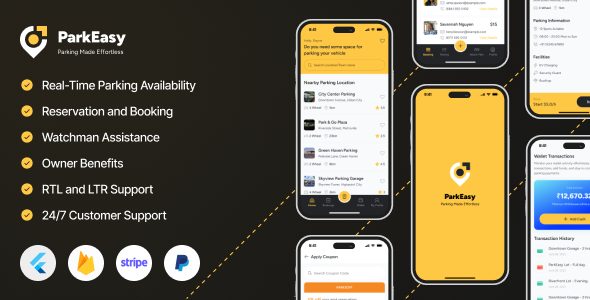 ParkEasy | Flutter App completo de estacionamento | Aplicativo de reserva de estacionamento com alma completa