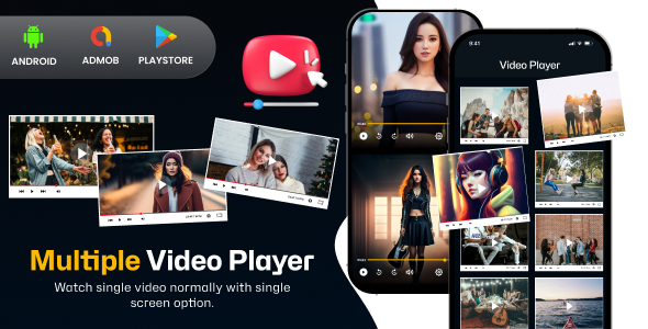 Multi Screen Video Player – Multi Screen View Player – Admob – App Android