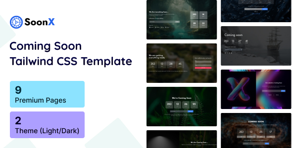 Soonx – Tailwind em breve modelo html