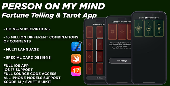 Pessoa em minha mente – Tarot/Fortune Telling App para iOS