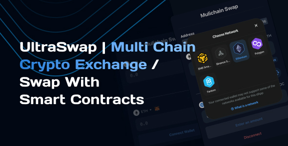 Ultraswap | Exchange / troca de criptografia multi -cadeia com contratos inteligentes