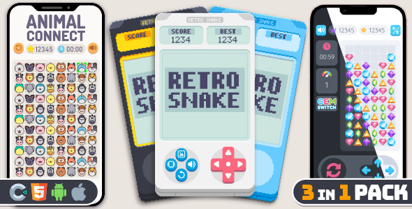 3 em 1 Games Pack 1 – HTML5 Game, Construct 3