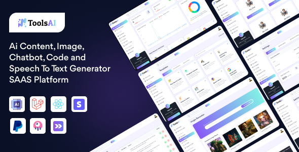 Toolsai – Conteúdo da IA, imagem, chatbot, código e fala para gerador de texto Plataforma SaaS