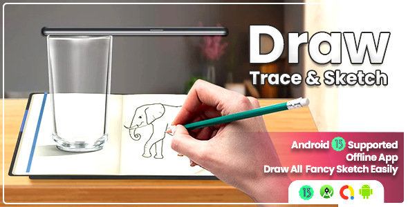 Desenhe fácil: rastrear o esboço | Desenhando esboço de retrato | Desenhe esboço usando aplicativo