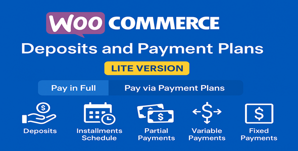 Depósitos de WooCommerce e Planos de Pagamento – Lite