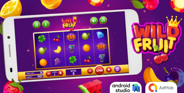 Wild Fruit – Slot Machine Game Android Studio Project com Admob ADS + pronto para publicar