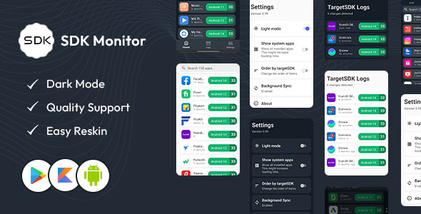 Monitor SDK – Detectar atualizações de aplicativos