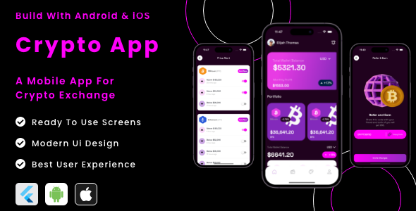 Crypto Exchange App – Flutter Mobile App Modelo