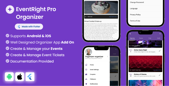 Aplicativo organizador para eventright Pro Event Tickets Reserve System