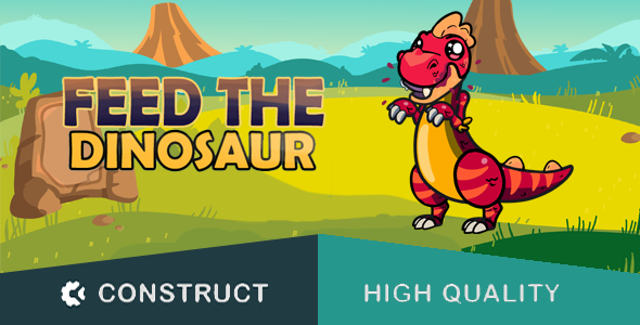 Alimente o dinossauro – jogo educacional html5