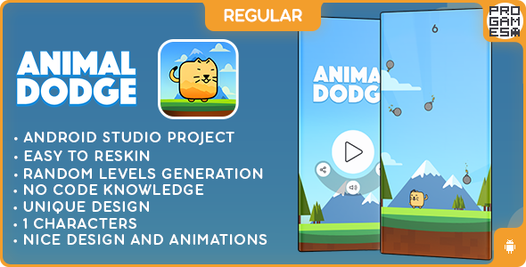 Animal Dodge (regular) – Android – Buildbox Classic Game